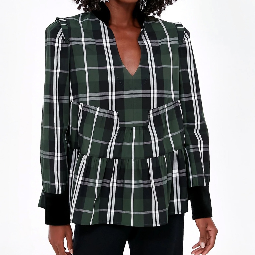 Green Tartan Blouse